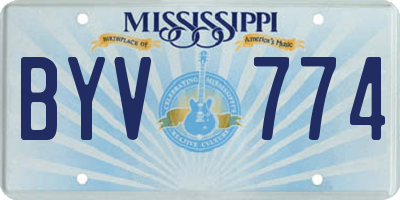 MS license plate BYV774