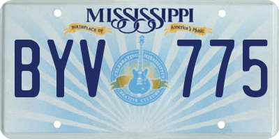 MS license plate BYV775
