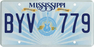 MS license plate BYV779