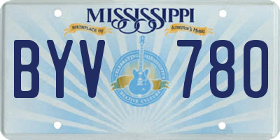 MS license plate BYV780