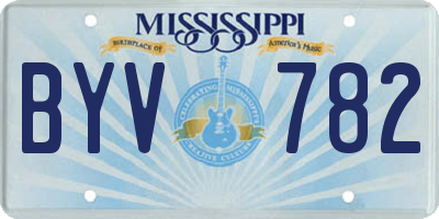 MS license plate BYV782