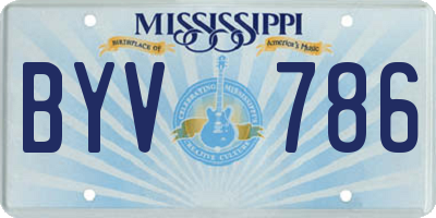 MS license plate BYV786