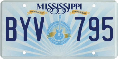 MS license plate BYV795