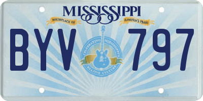 MS license plate BYV797