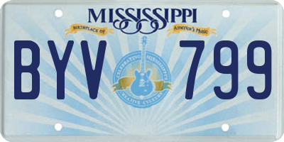 MS license plate BYV799