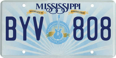 MS license plate BYV808