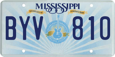 MS license plate BYV810