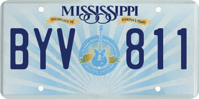MS license plate BYV811