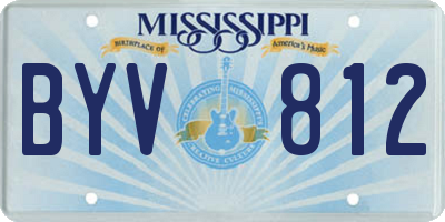 MS license plate BYV812