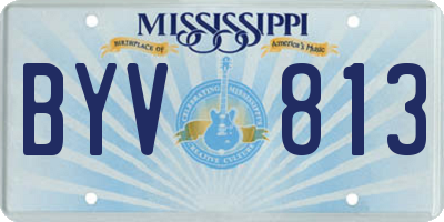 MS license plate BYV813