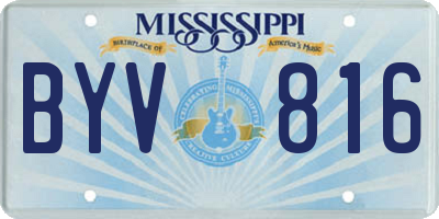 MS license plate BYV816