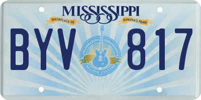 MS license plate BYV817