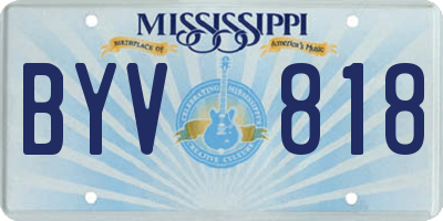 MS license plate BYV818