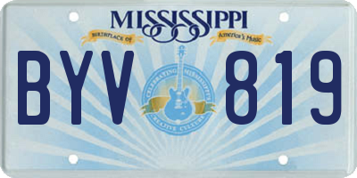 MS license plate BYV819