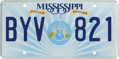 MS license plate BYV821