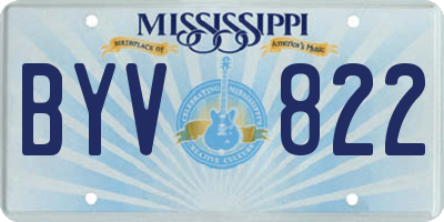 MS license plate BYV822