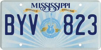 MS license plate BYV823