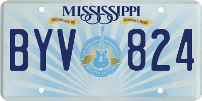 MS license plate BYV824