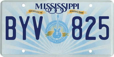 MS license plate BYV825