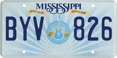 MS license plate BYV826