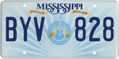 MS license plate BYV828