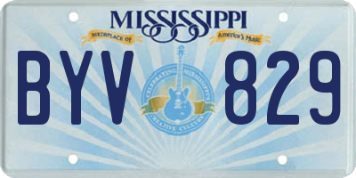 MS license plate BYV829