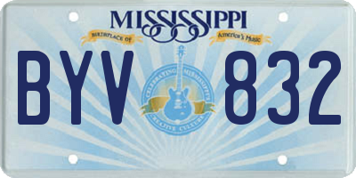 MS license plate BYV832