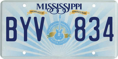 MS license plate BYV834