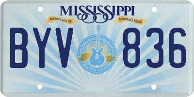 MS license plate BYV836