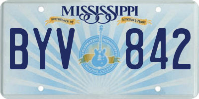 MS license plate BYV842