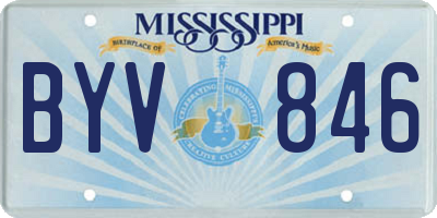 MS license plate BYV846