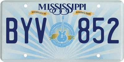 MS license plate BYV852