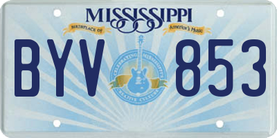 MS license plate BYV853
