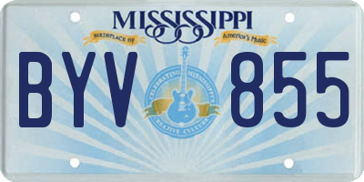 MS license plate BYV855