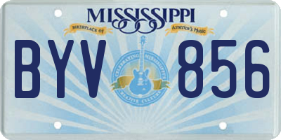 MS license plate BYV856