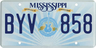 MS license plate BYV858