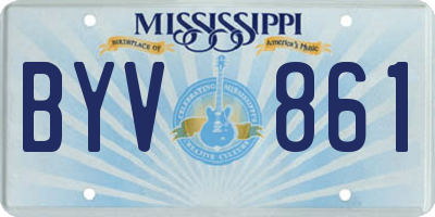 MS license plate BYV861
