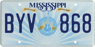 MS license plate BYV868