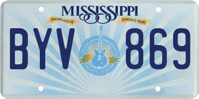 MS license plate BYV869
