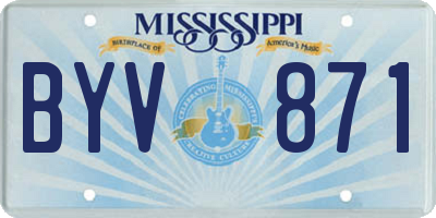 MS license plate BYV871