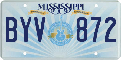 MS license plate BYV872