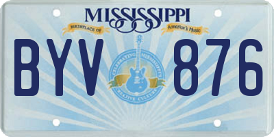 MS license plate BYV876