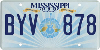 MS license plate BYV878