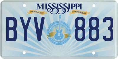 MS license plate BYV883