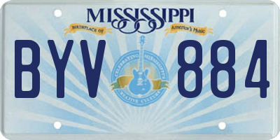 MS license plate BYV884