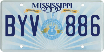 MS license plate BYV886