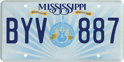MS license plate BYV887