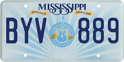 MS license plate BYV889