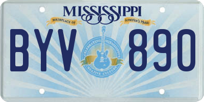 MS license plate BYV890