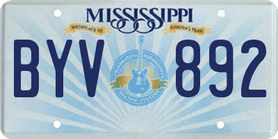 MS license plate BYV892